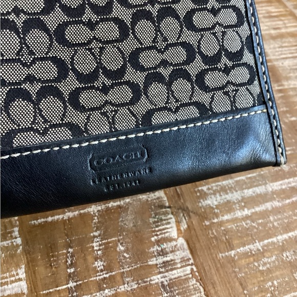 COACH, Black Mini C monogram canvas and leather credit card holder and key chain - Picture 2 of 8